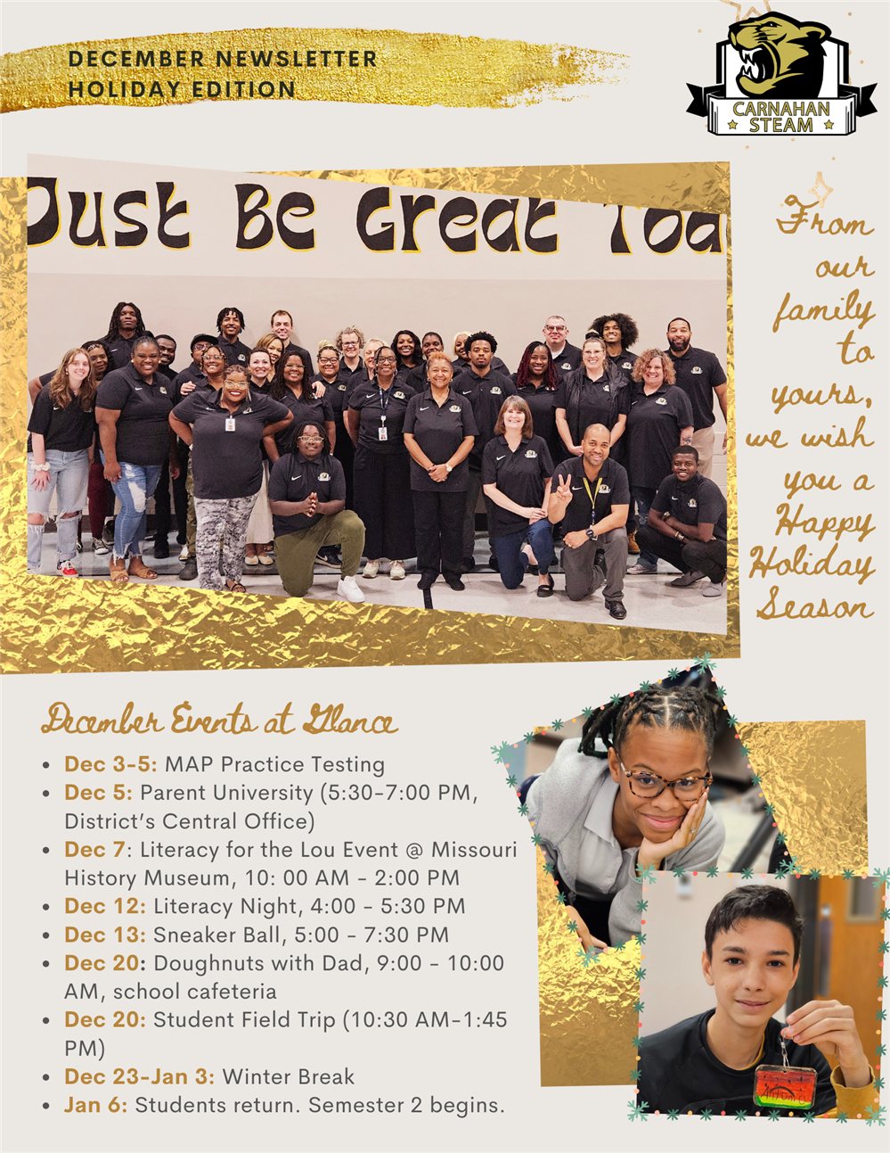 Dec 2024 Family Newsletter Page 1